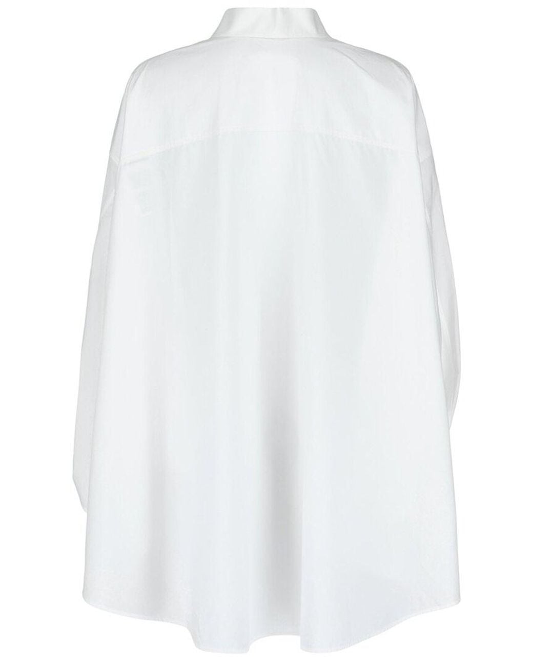 Valentino White Cape-Style Button Up Shirt