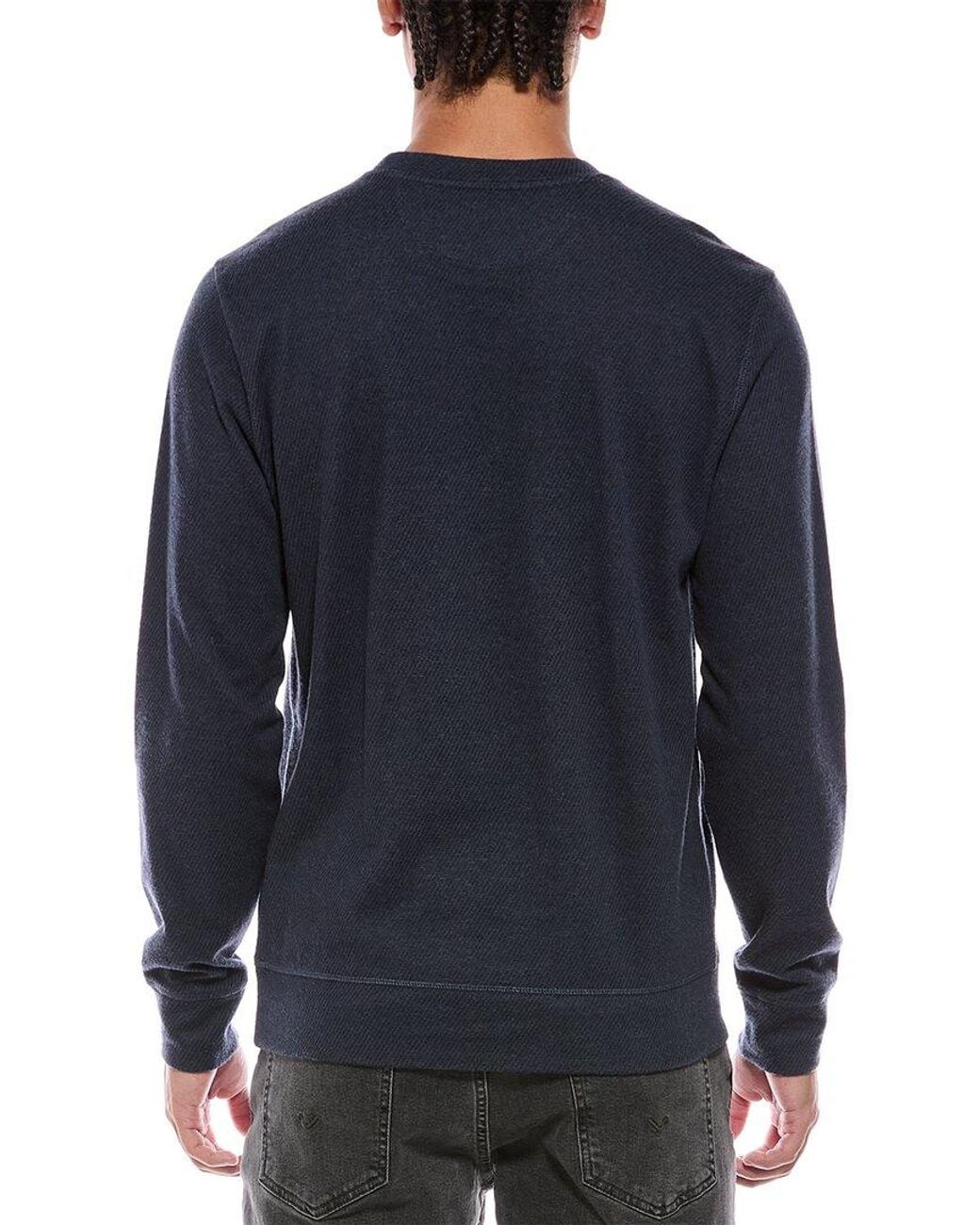 Faherty Brand Blue Legend Surf Stripe Crewneck Sweater for men