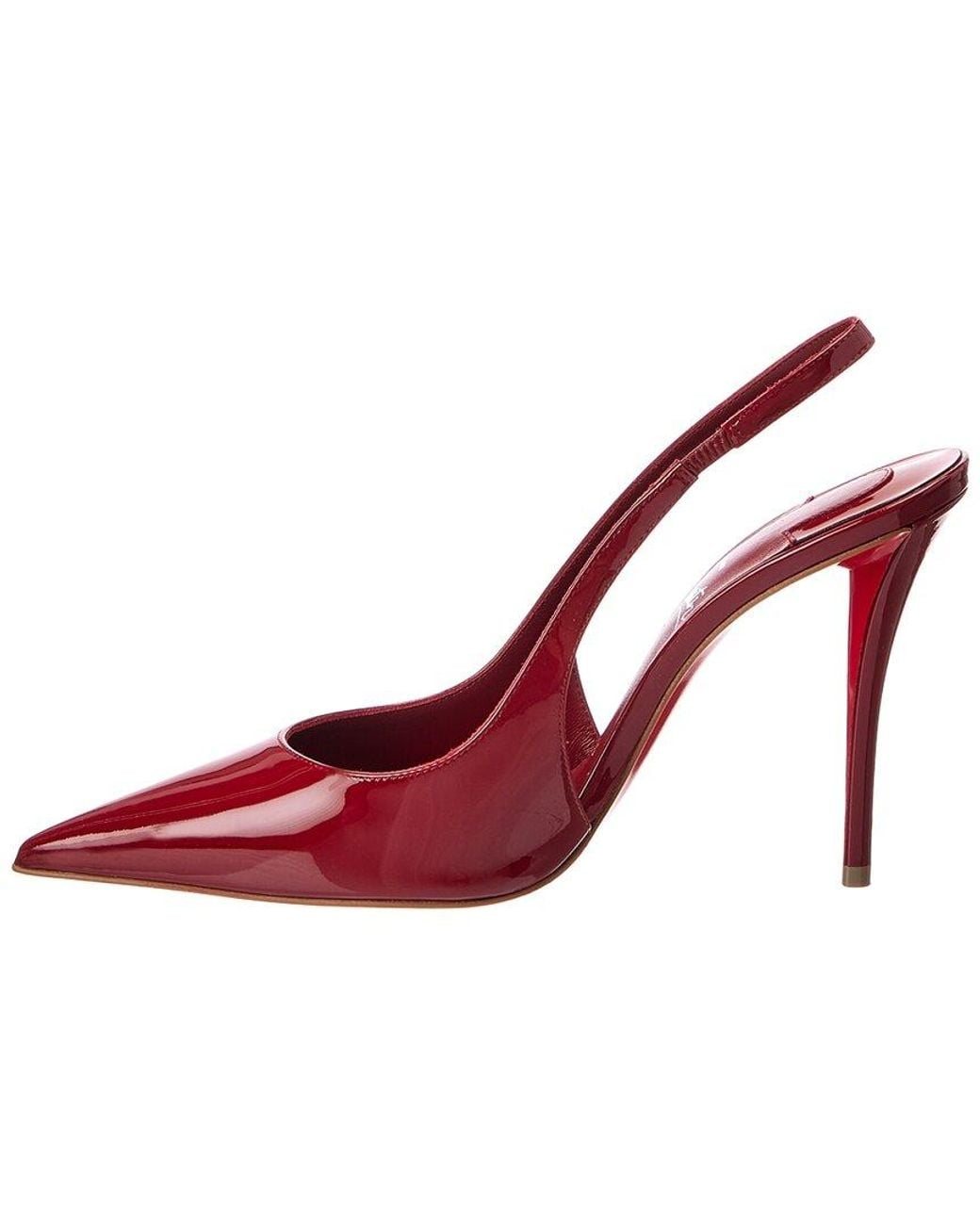Christian Louboutin Red Miss Z 100 Patent Slingback Pump