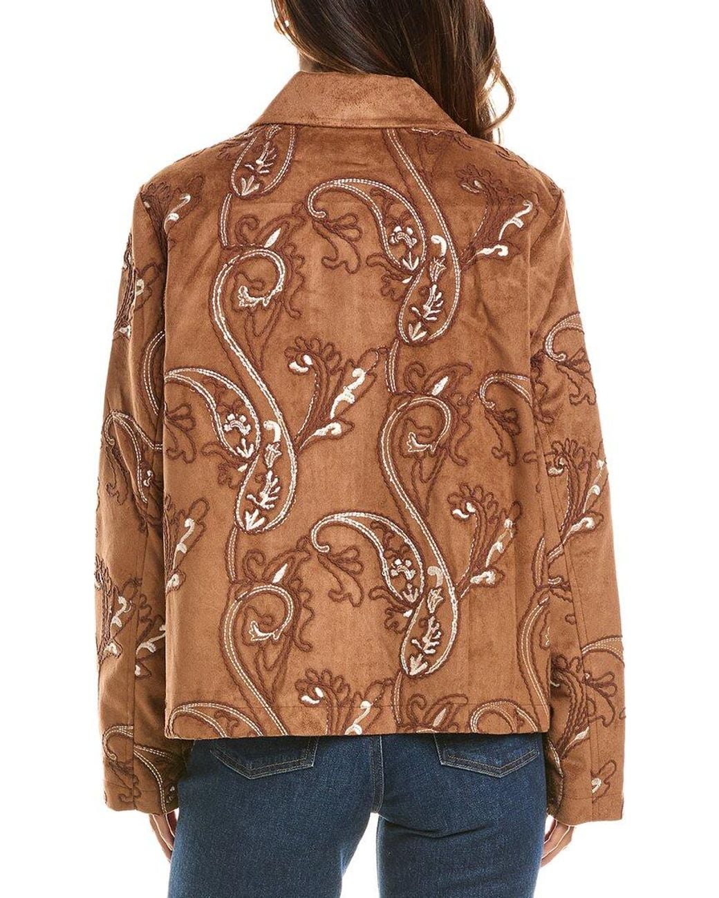 NVLT Brown Western Embroidered Jacket