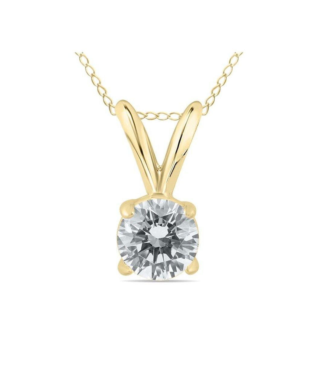 Diamond Select Cuts Metallic 14k 0.30 Ct. Tw. Diamond Necklace