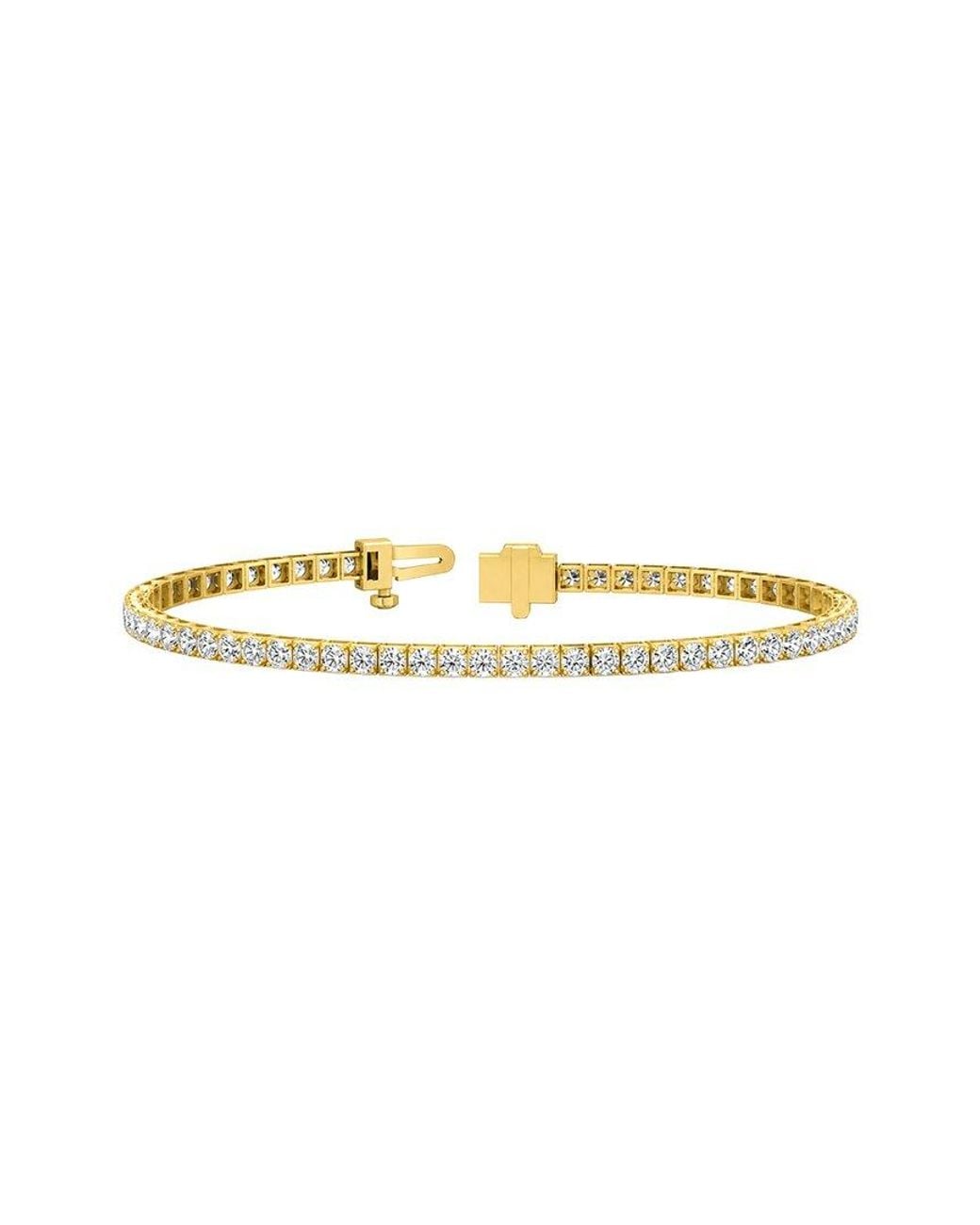 Lab Grown Diamonds White 14K 3.86 Ct. Tw. Lab-Grown Diamond Tennis Bracelet