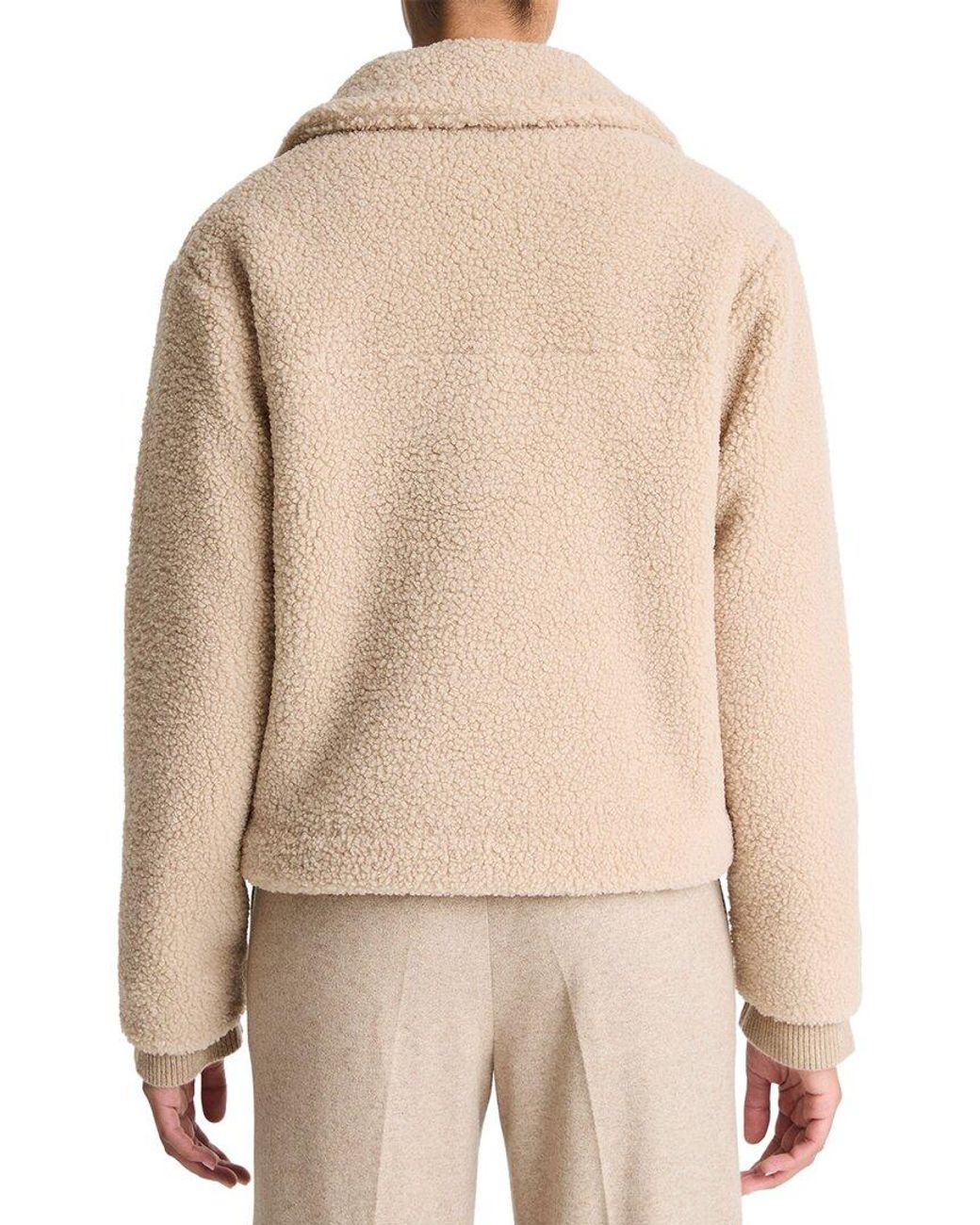 Vince Natural Collared Sherpa Jkt