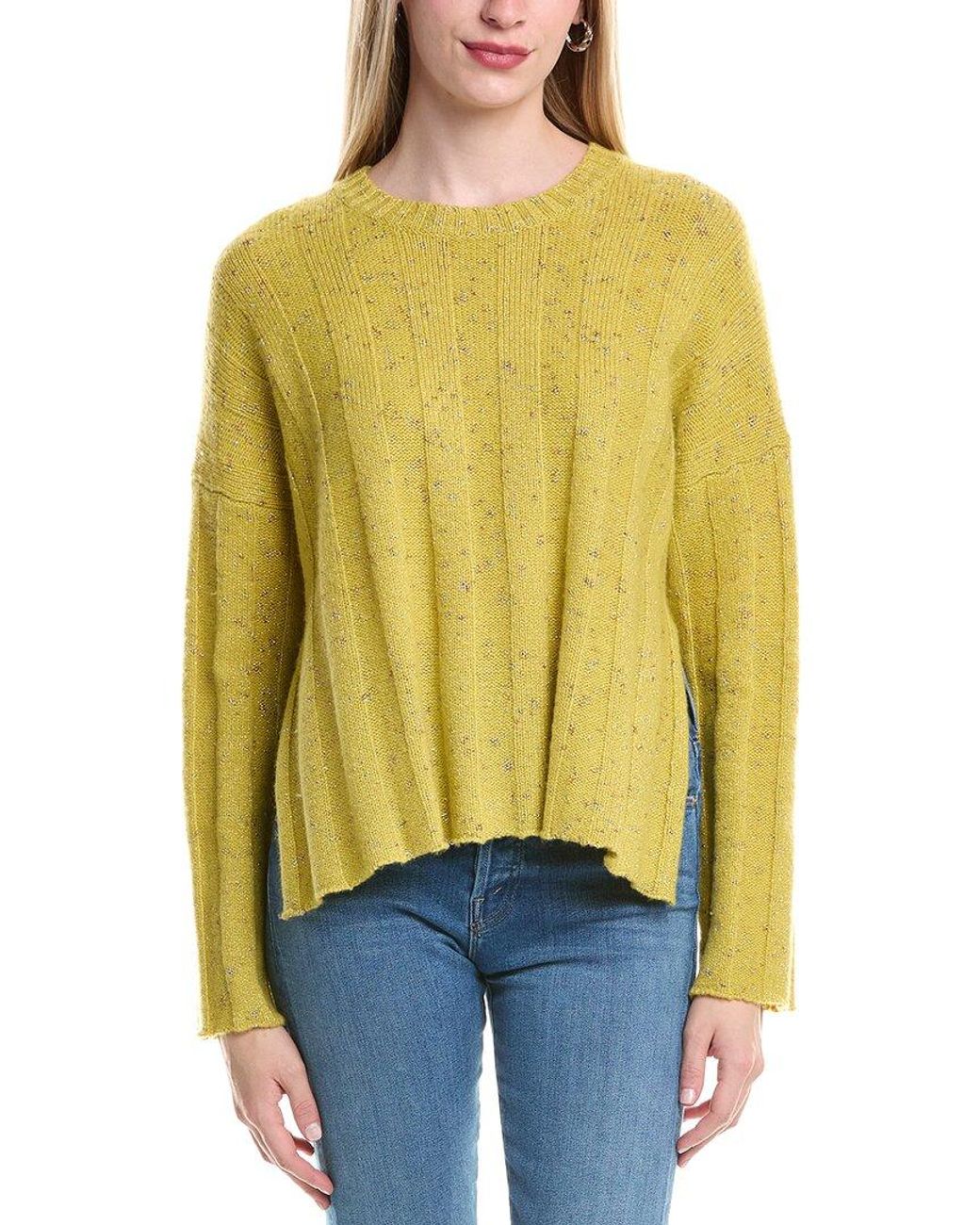 Autumn Cashmere Yellow Ribbed Wool-Blend Sweater