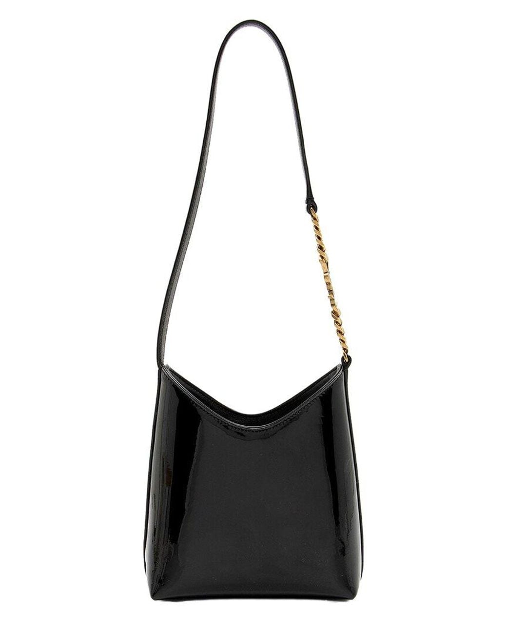 Saint Laurent Black Patent Leather Rendez-Vous Mini Hobo (Authentic Pre-Loved)