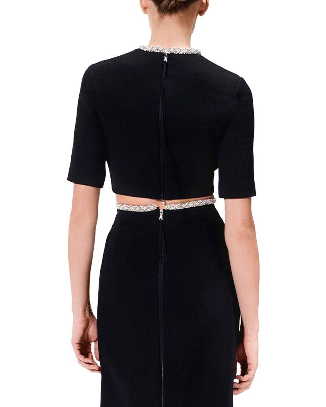 Adam Lippes Black Jane Wool Top