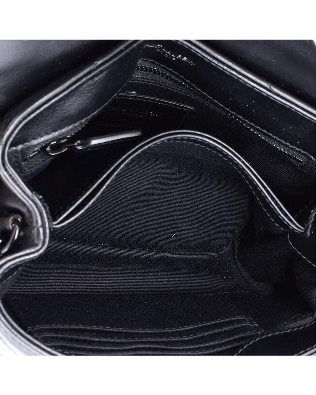 Saint Laurent Black Matelasse Chevron Leather Loulou Shoulder Bag Toy (authentic Pre-loved)