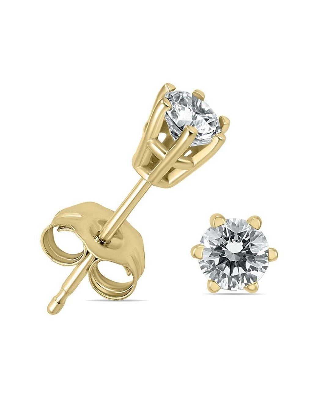 Diamond Select Cuts Metallic 14k 0.23 Ct. Tw. Diamond Earrings