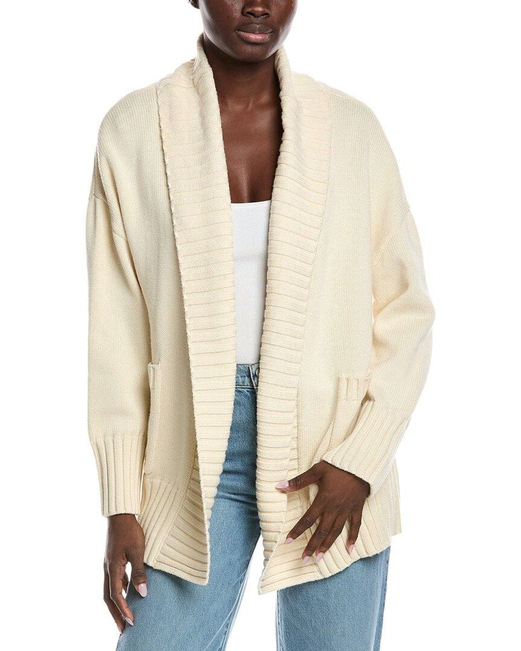 Electric and Rose Natural Shay Shawl Cashmere-Blend Cardigan