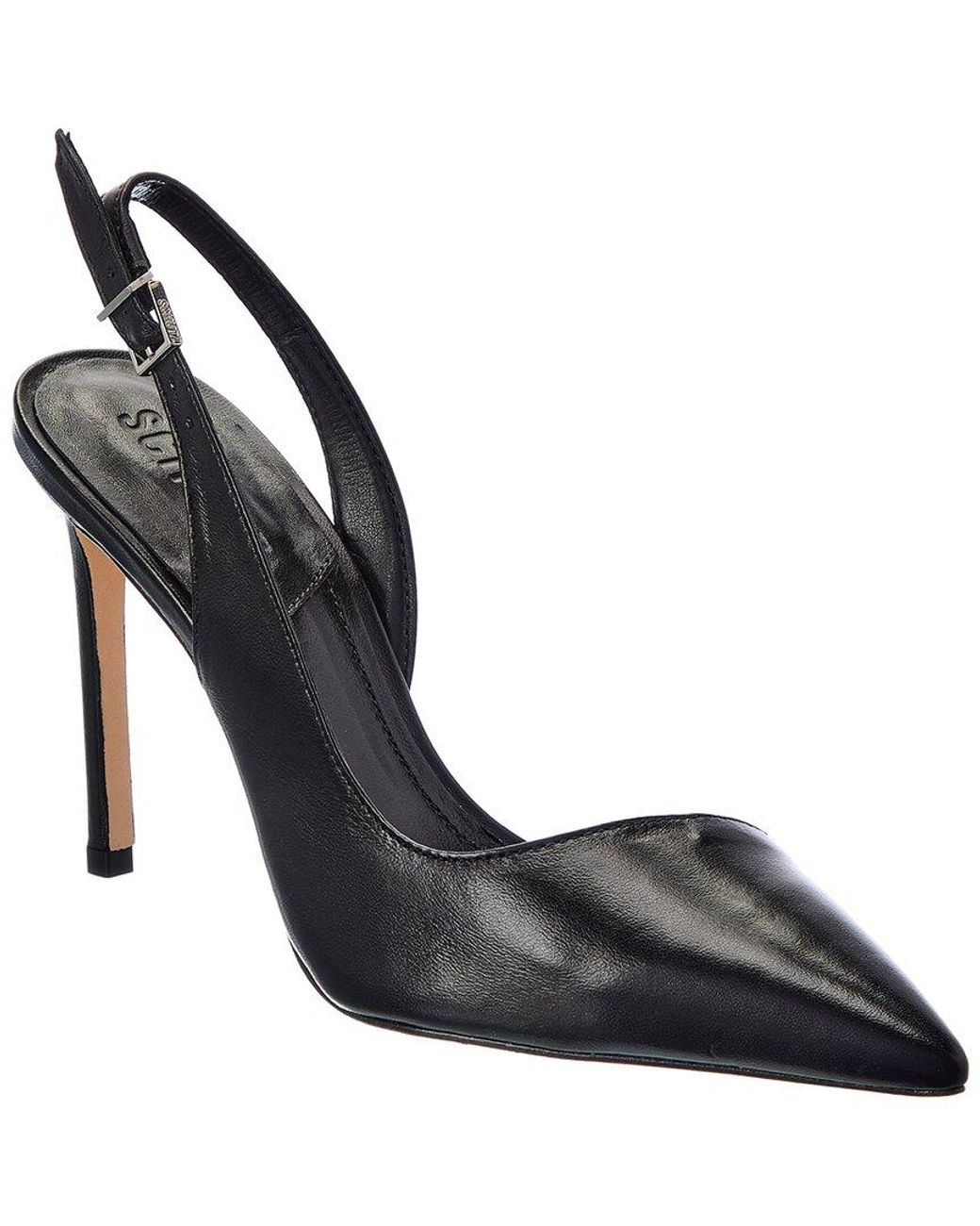 SCHUTZ SHOES Emma Vinyl & Leather Slingback Pump in Black Lyst