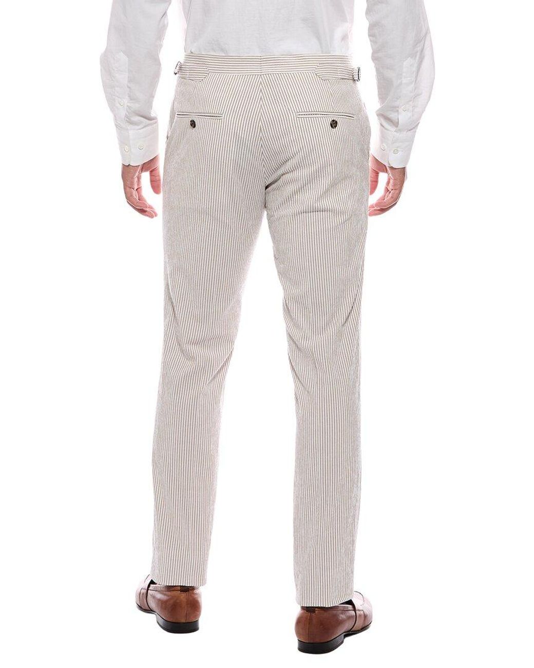 Richard James Natural Flat Front Trouser for men