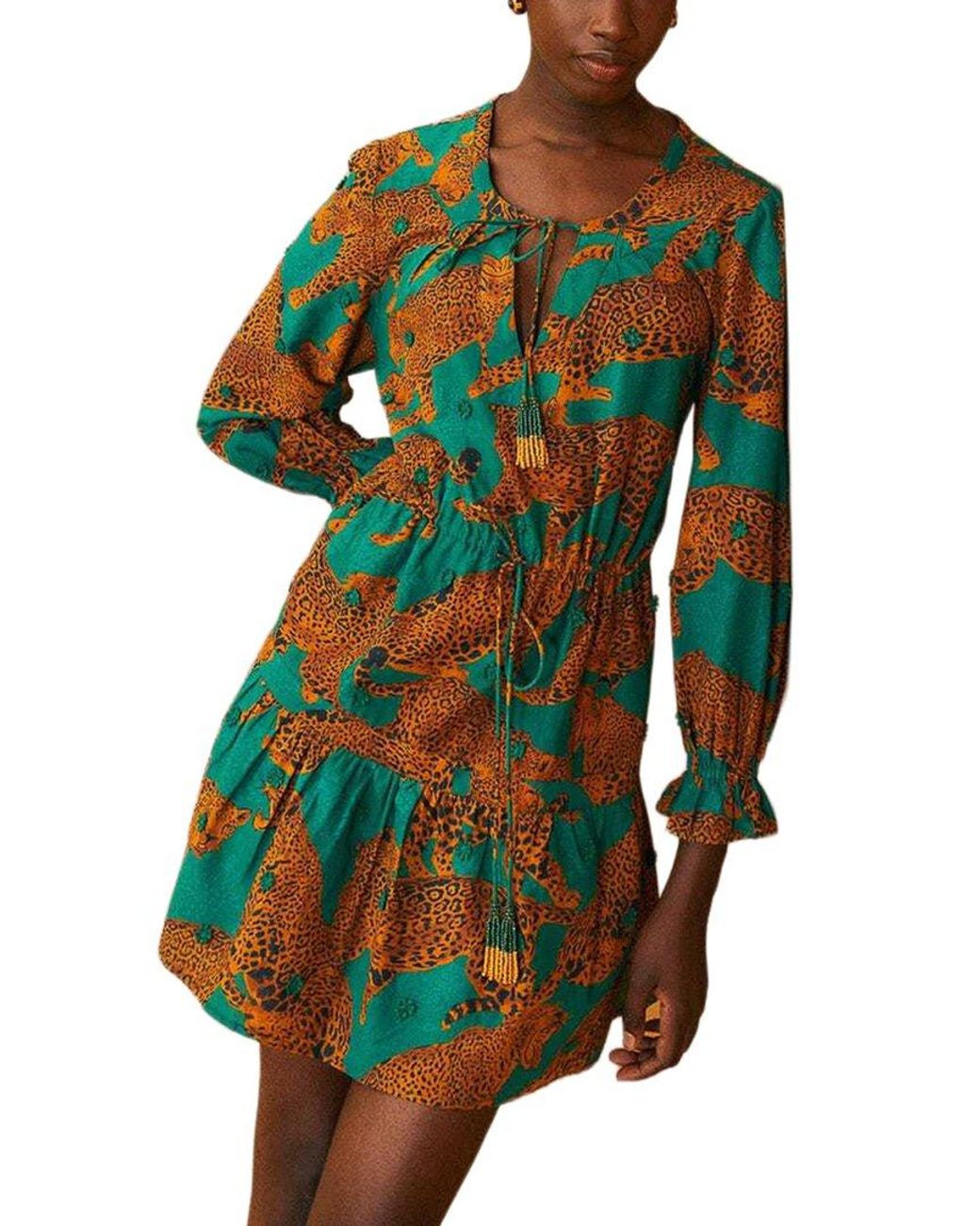 Farm Rio Green Mini Dress