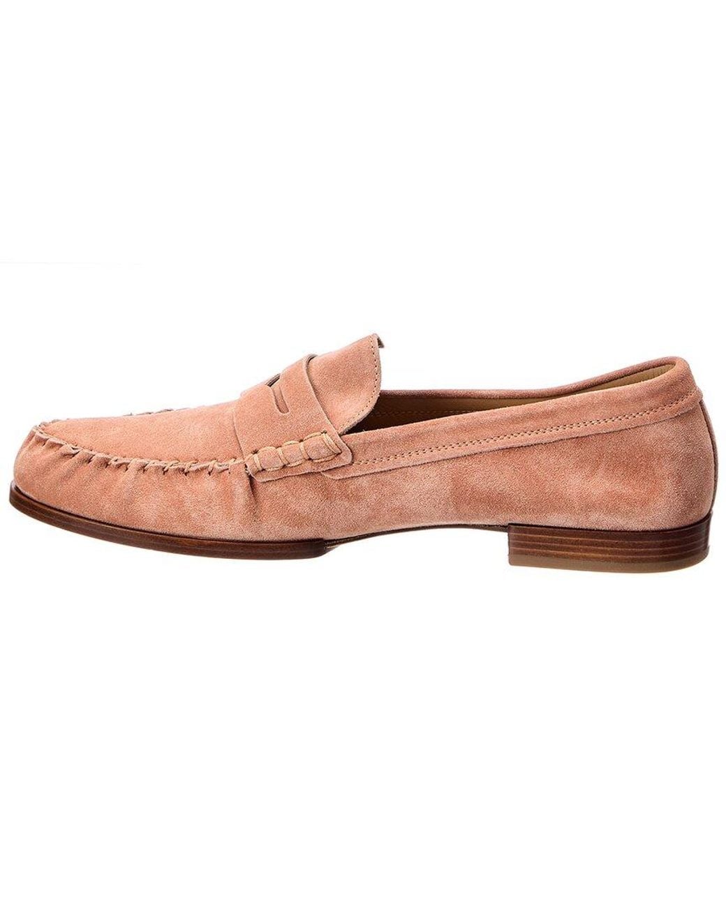 Tod's Pink Suede Loafer for men