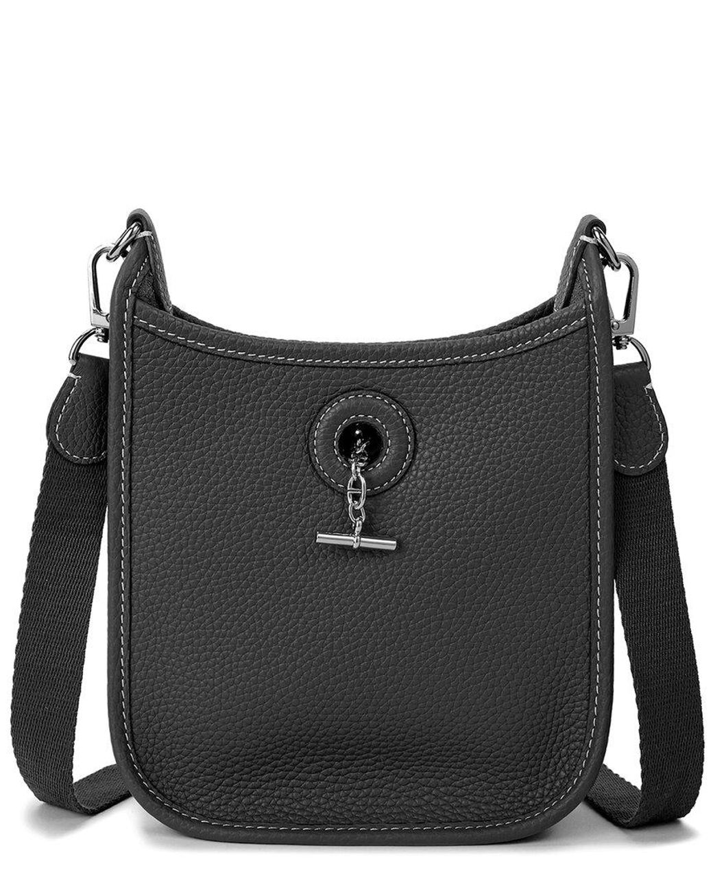 Tiffany & Fred Paris Top-grained Leather Crossbody in Black | Lyst