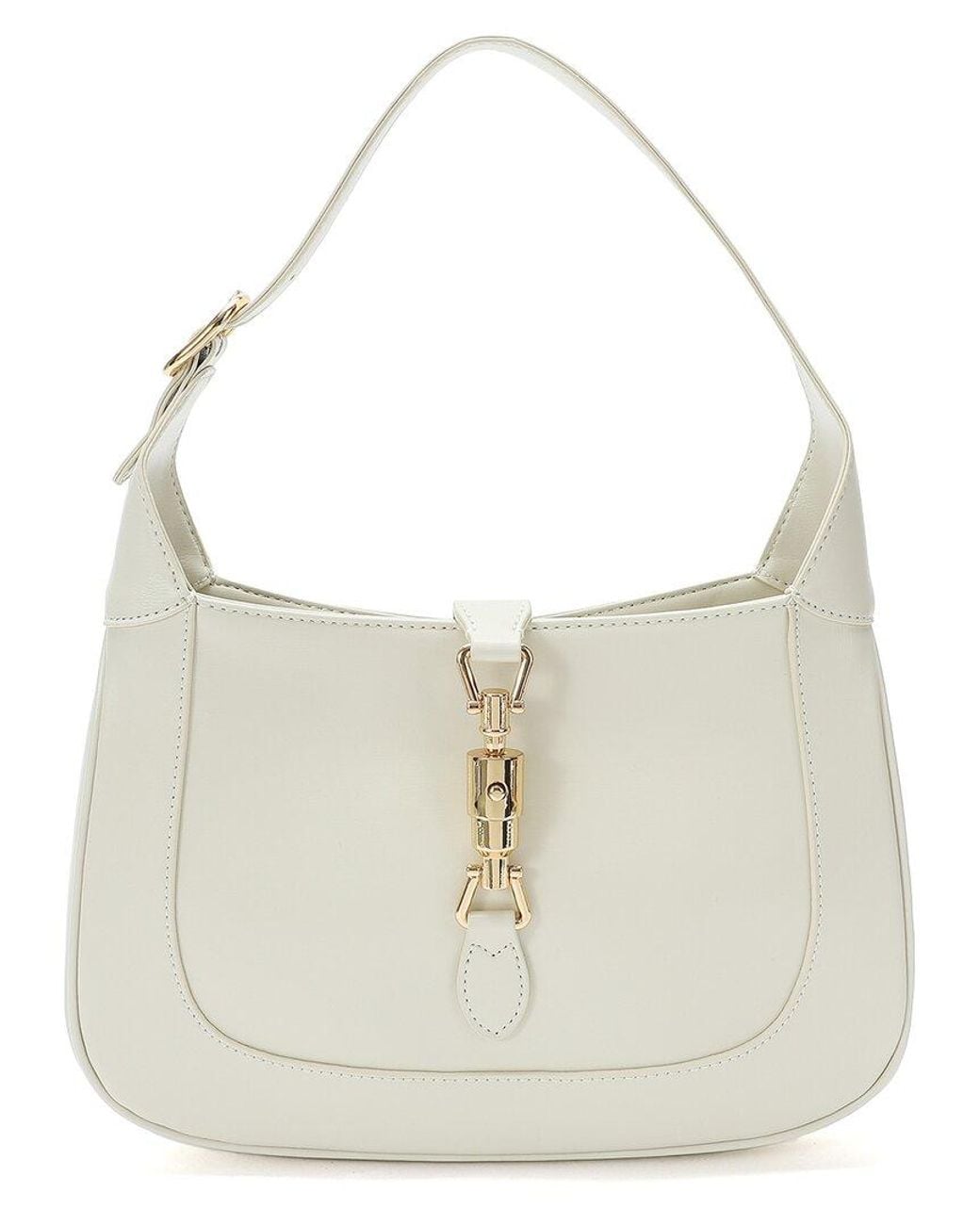 Tiffany & Fred Paris White Leather Messenger Bag