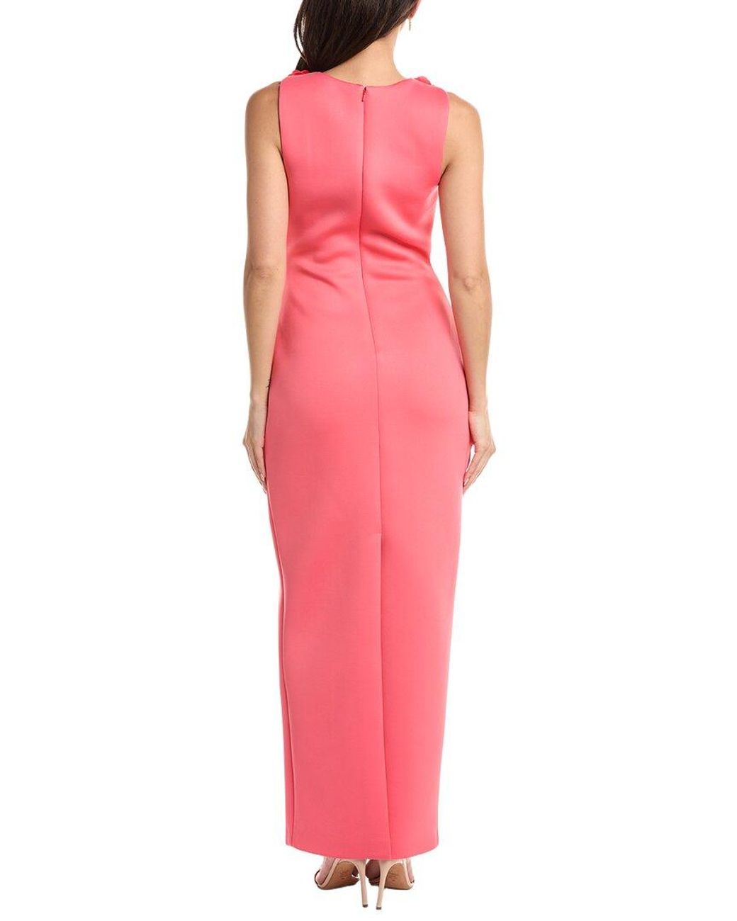 Badgley Mischka Pink Embellished Luna Gown