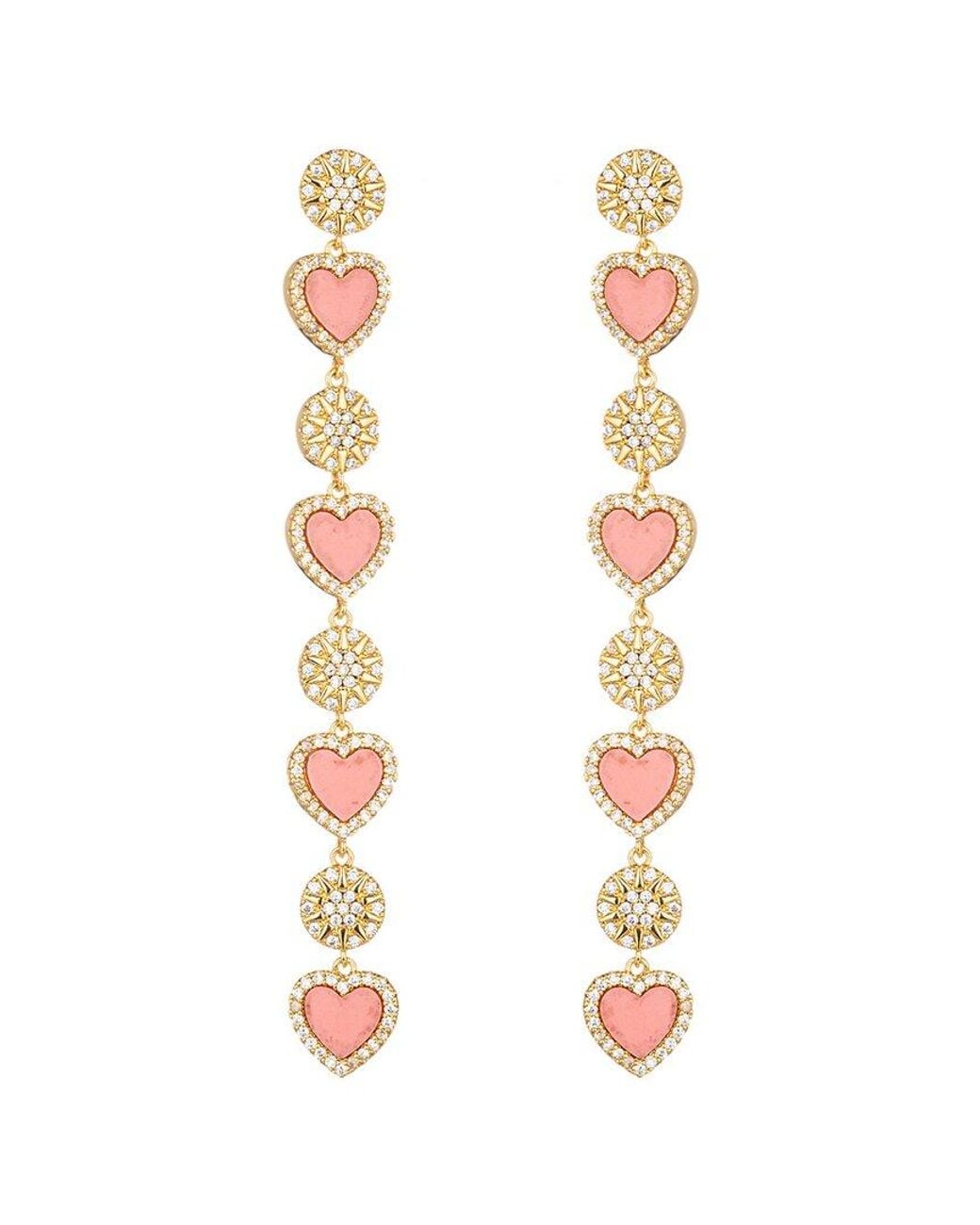 Eye Candy LA White The Luxe Collection Cz Drop Earrings