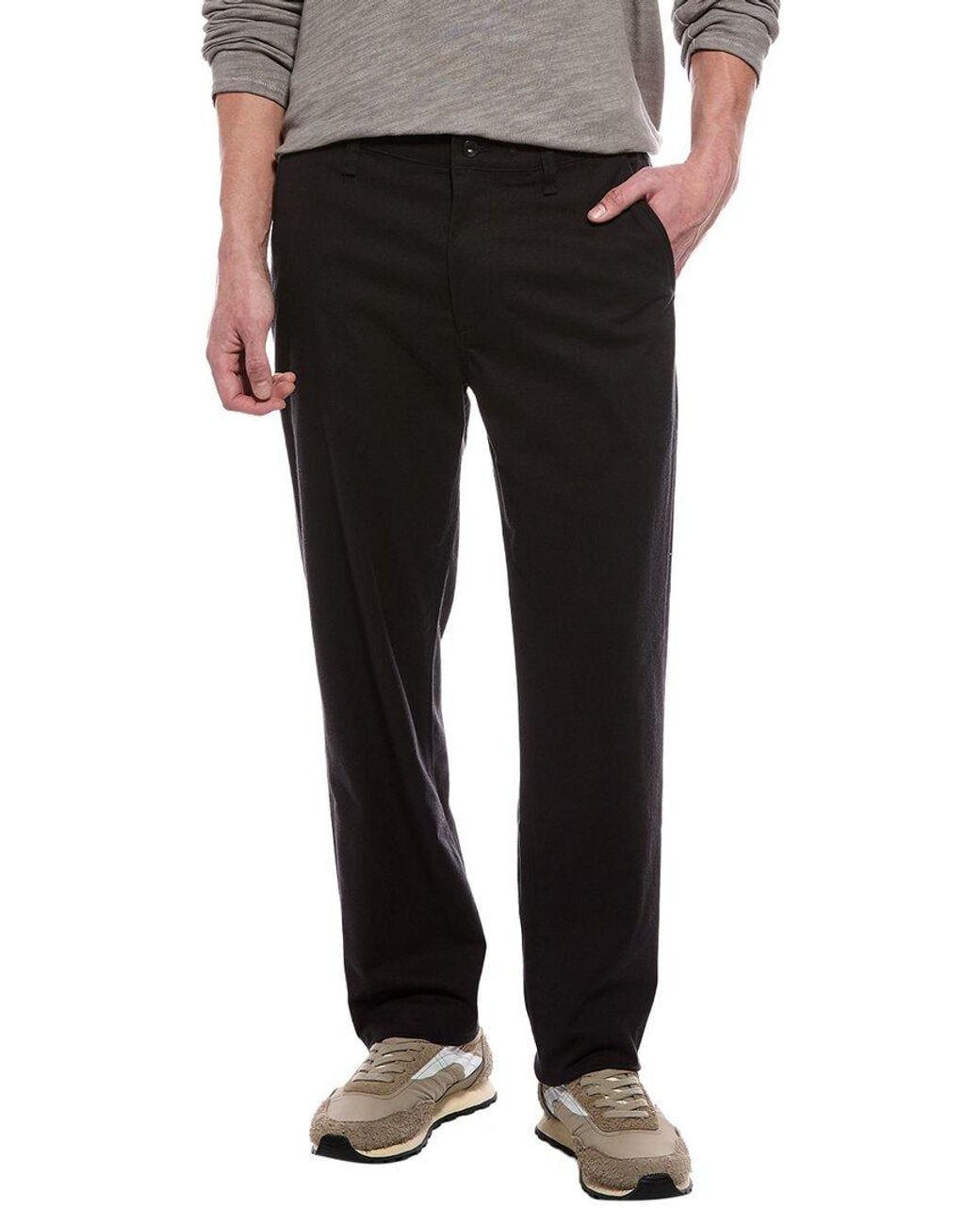 Rag & Bone Black Standard Flannel Chino Pant for men