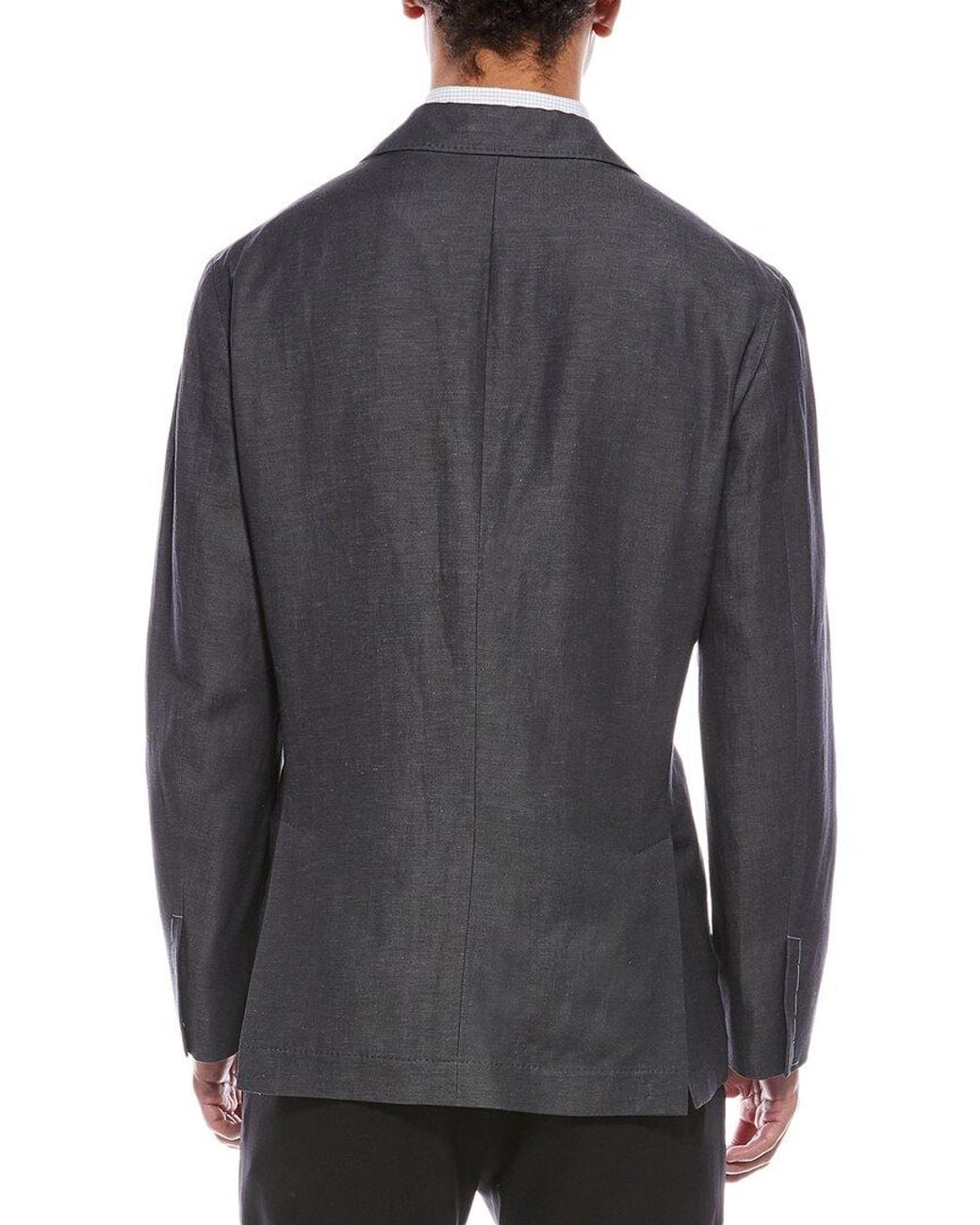Brunello Cucinelli Gray Linen & Wool-blend Blazer for men