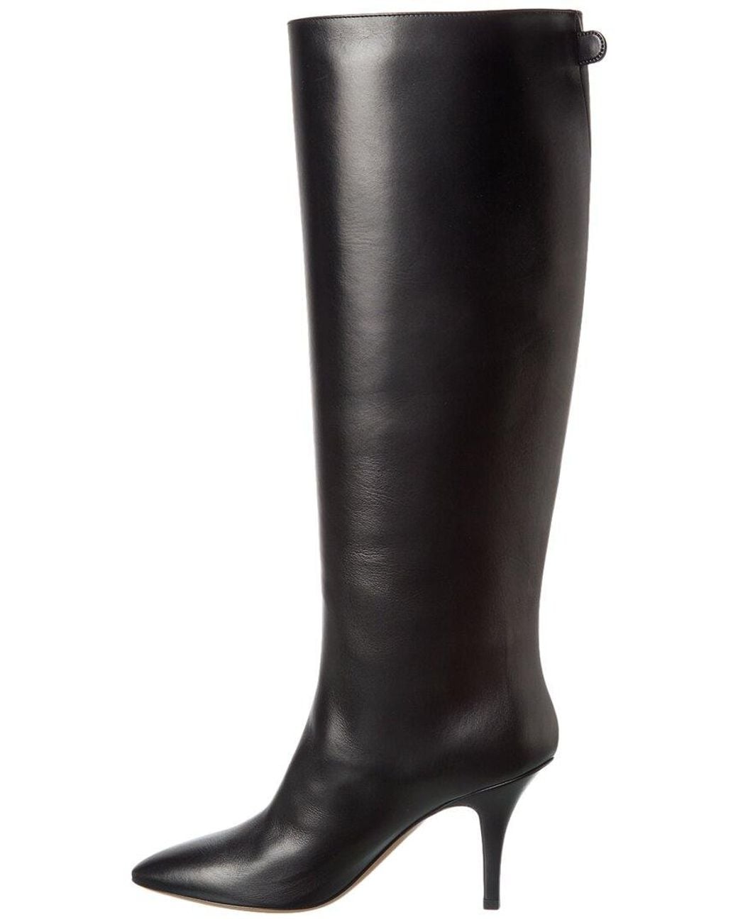 Ferragamo Black Jolene Leather Knee-High Boot