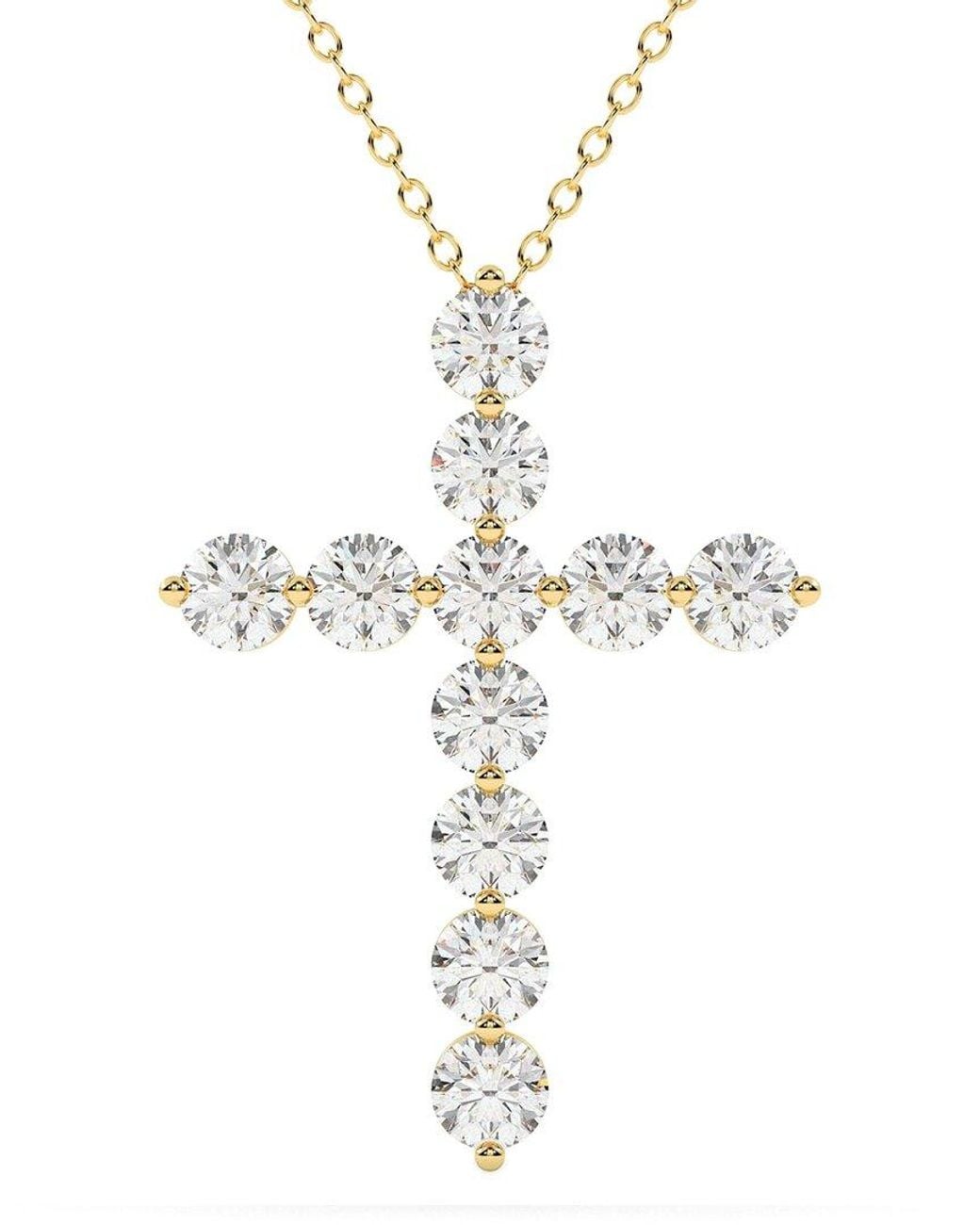 Lab Grown Diamonds Metallic 14K 3.00 Ct. Tw. Lab-Grown Diamond Necklace