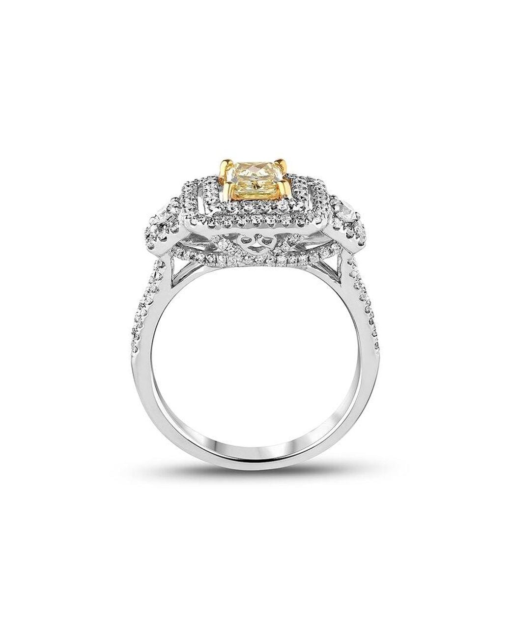 LEVARON White 18K Two-Tone 1.50 Ct. Tw. Diamond Ring