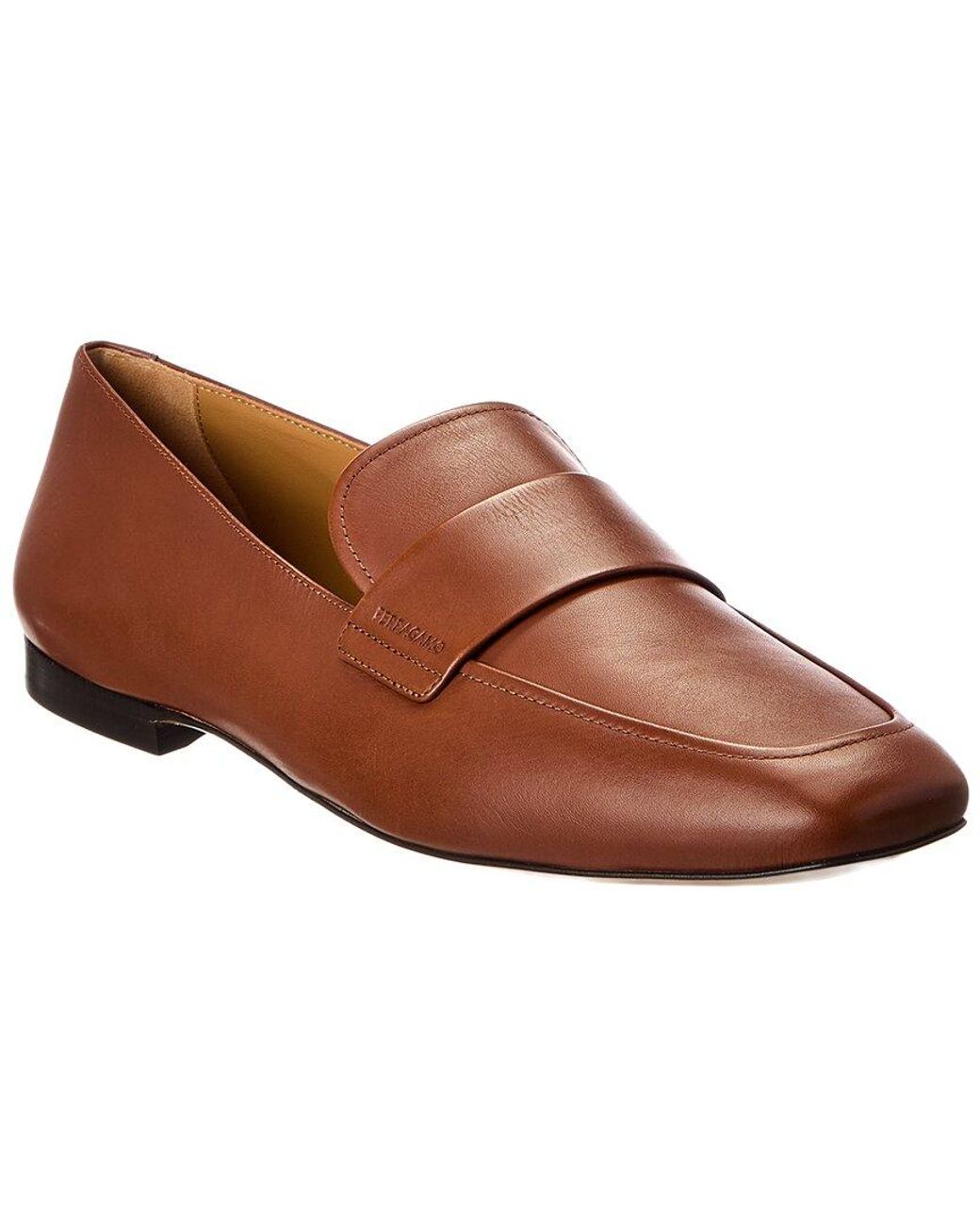 Ferragamo Brown Gedeone Leather Loafer for men
