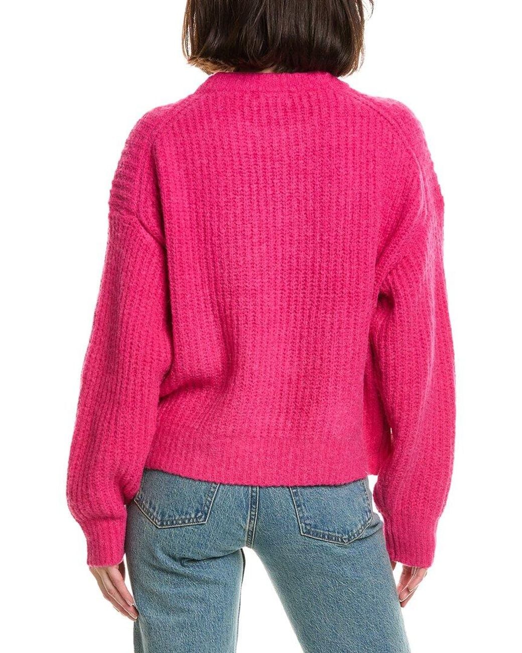 LaBiz Red Lalamia Wool & Alpaca-Blend Sweater