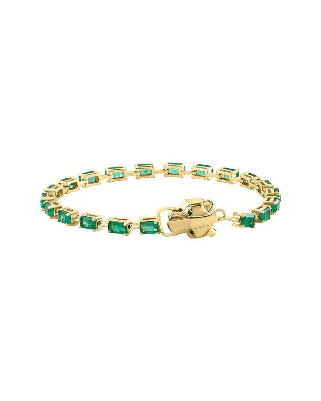 Effy Fine Jewelry Metallic 14K 5.33 Ct. Tw. Emerald Bracelet