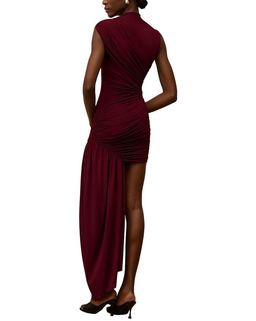 LEBRIN ATELIER Red Solid Mini Dress