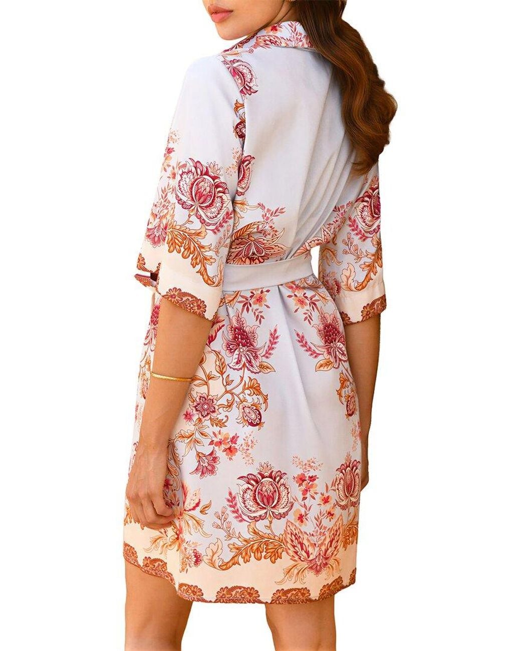 AMINA GLAM Red Midi Dress