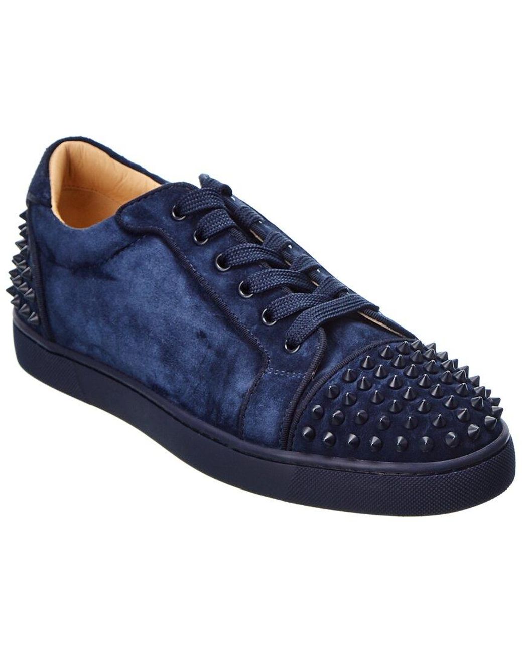 Christian Louboutin Seavaste 2 Orlato Suede Sneaker in Blue for Men | Lyst