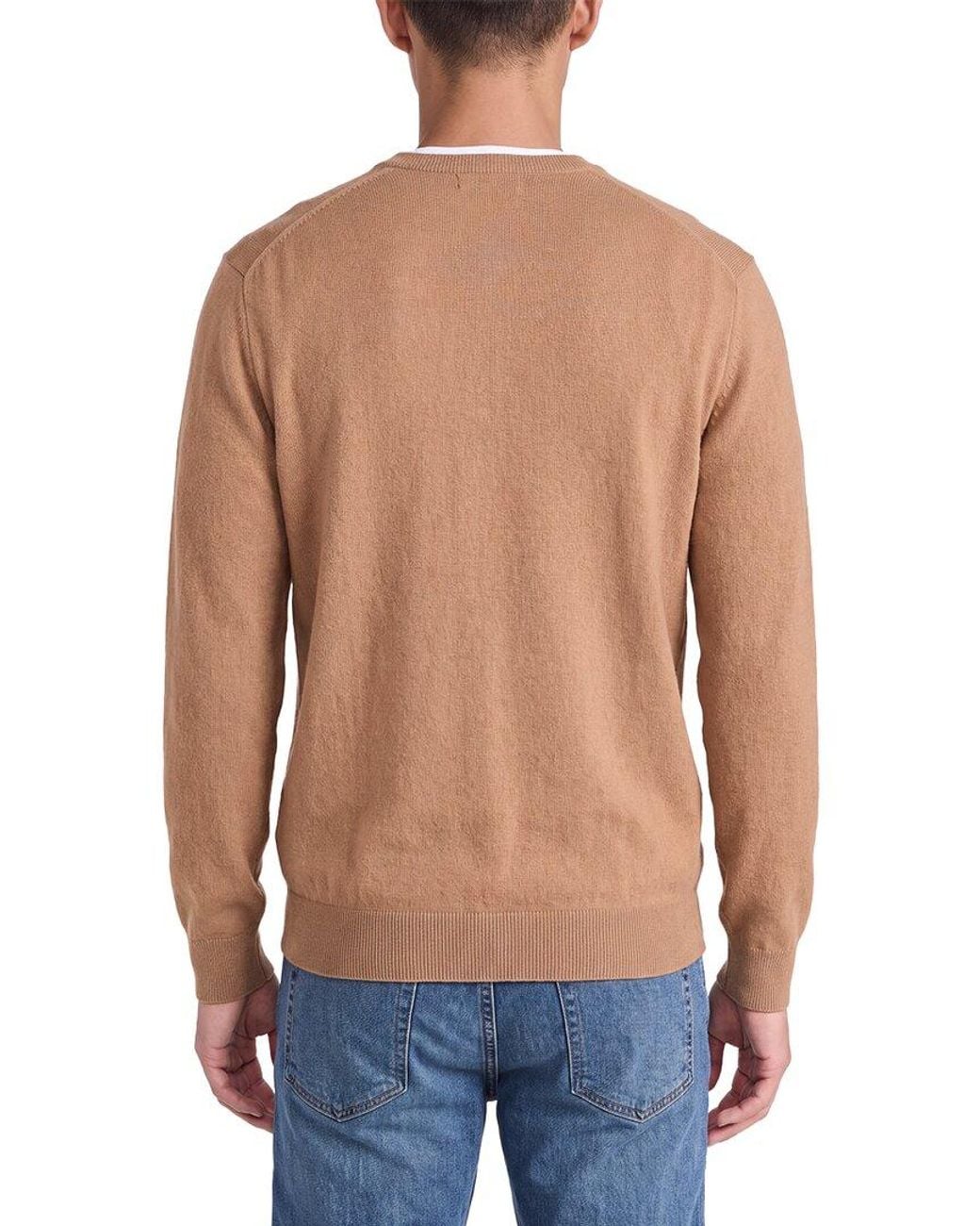 N.Peal Cashmere Blue Burlington Cashmere V-Neck Sweater for men
