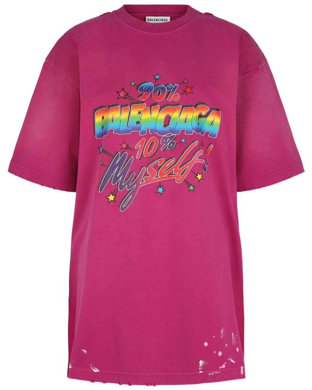 Balenciaga Pink 90/10 Vintage Large Fit T-Shirt