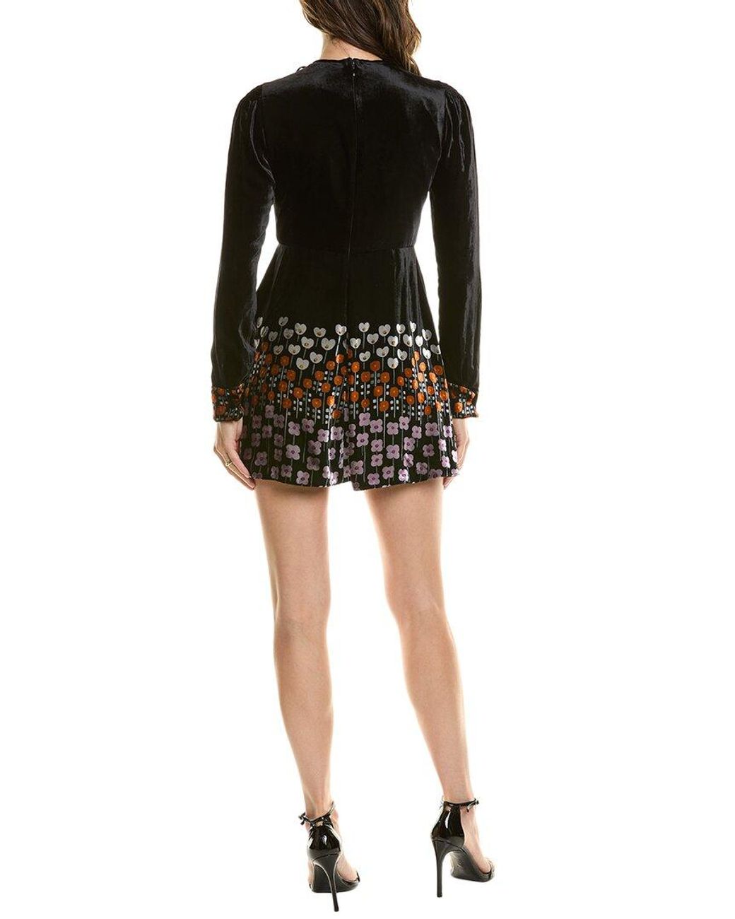 Valentino Black Silk-Blend Shift Dress