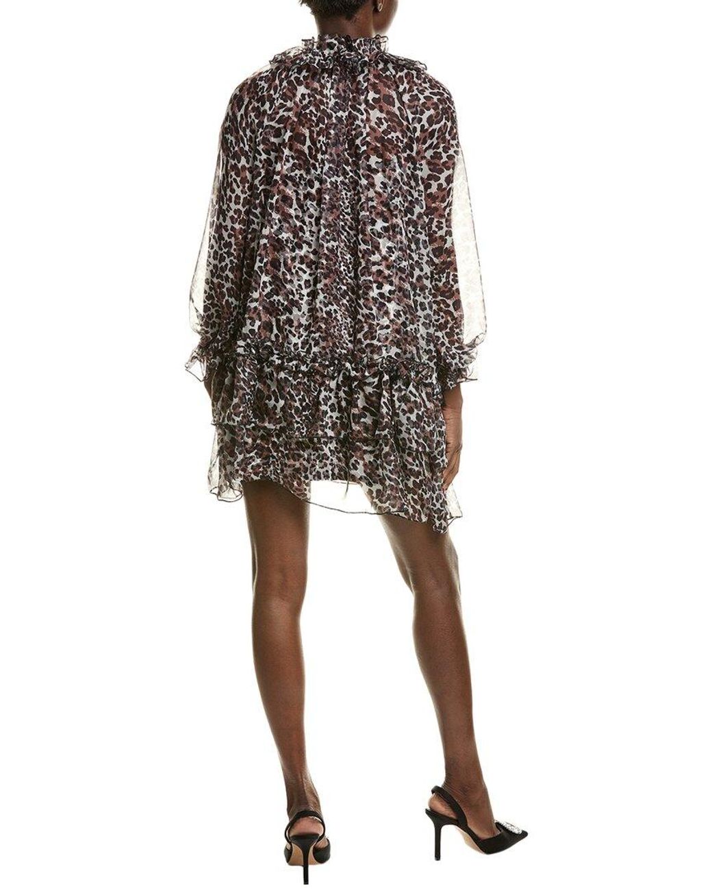 Beulah London Gray Chiffon Mini Dress