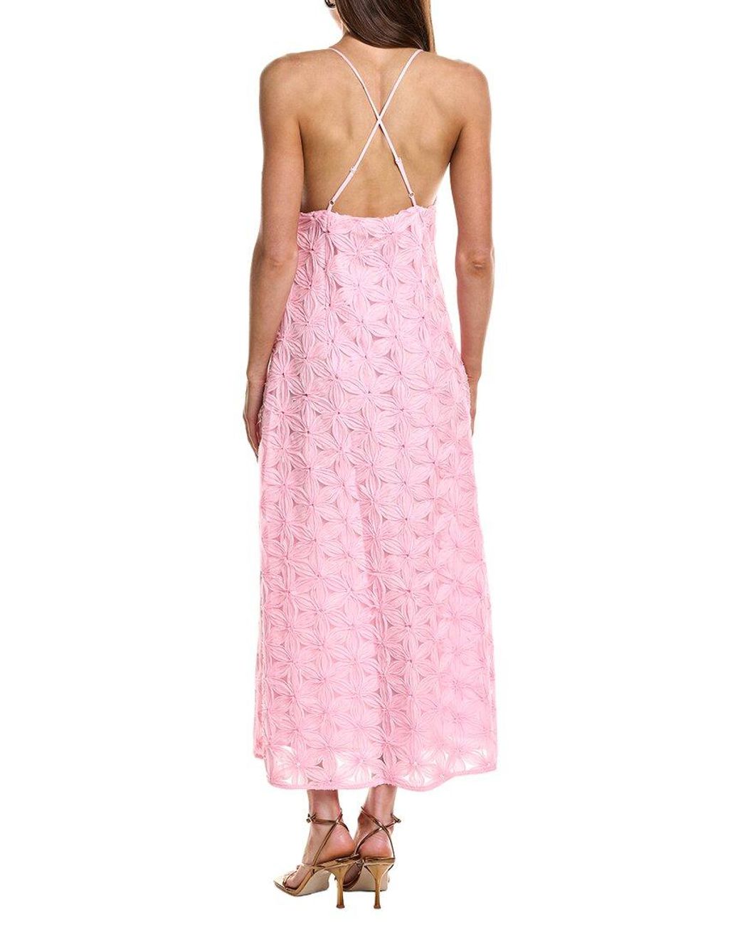 Endless Rose Pink Lace Spaghetti Strap Maxi Dress