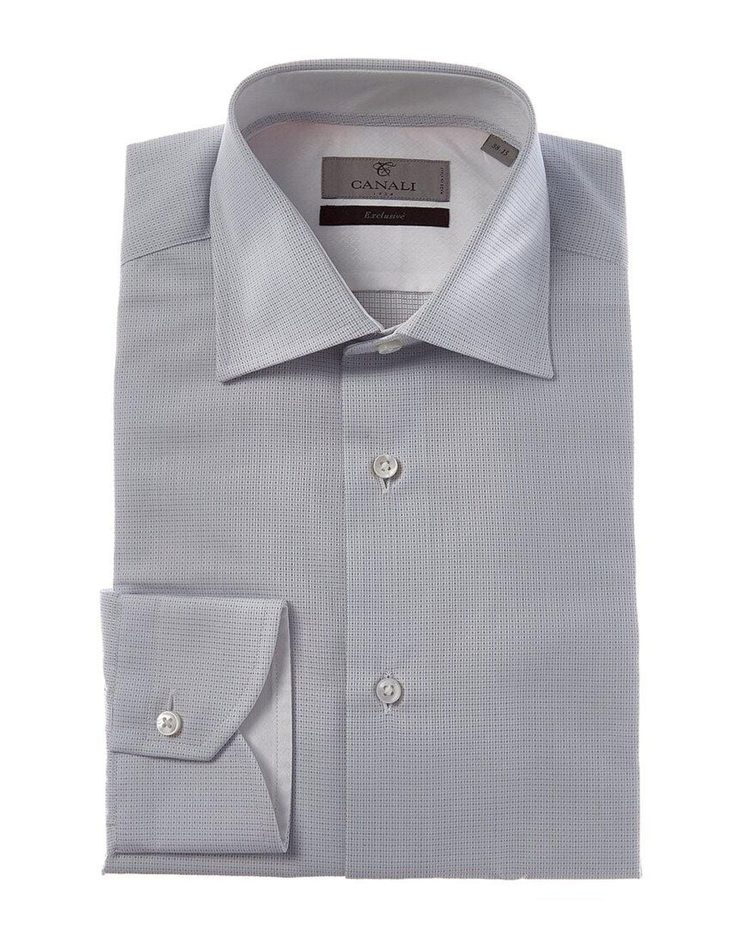 Canali Gray Dress Shirt for men