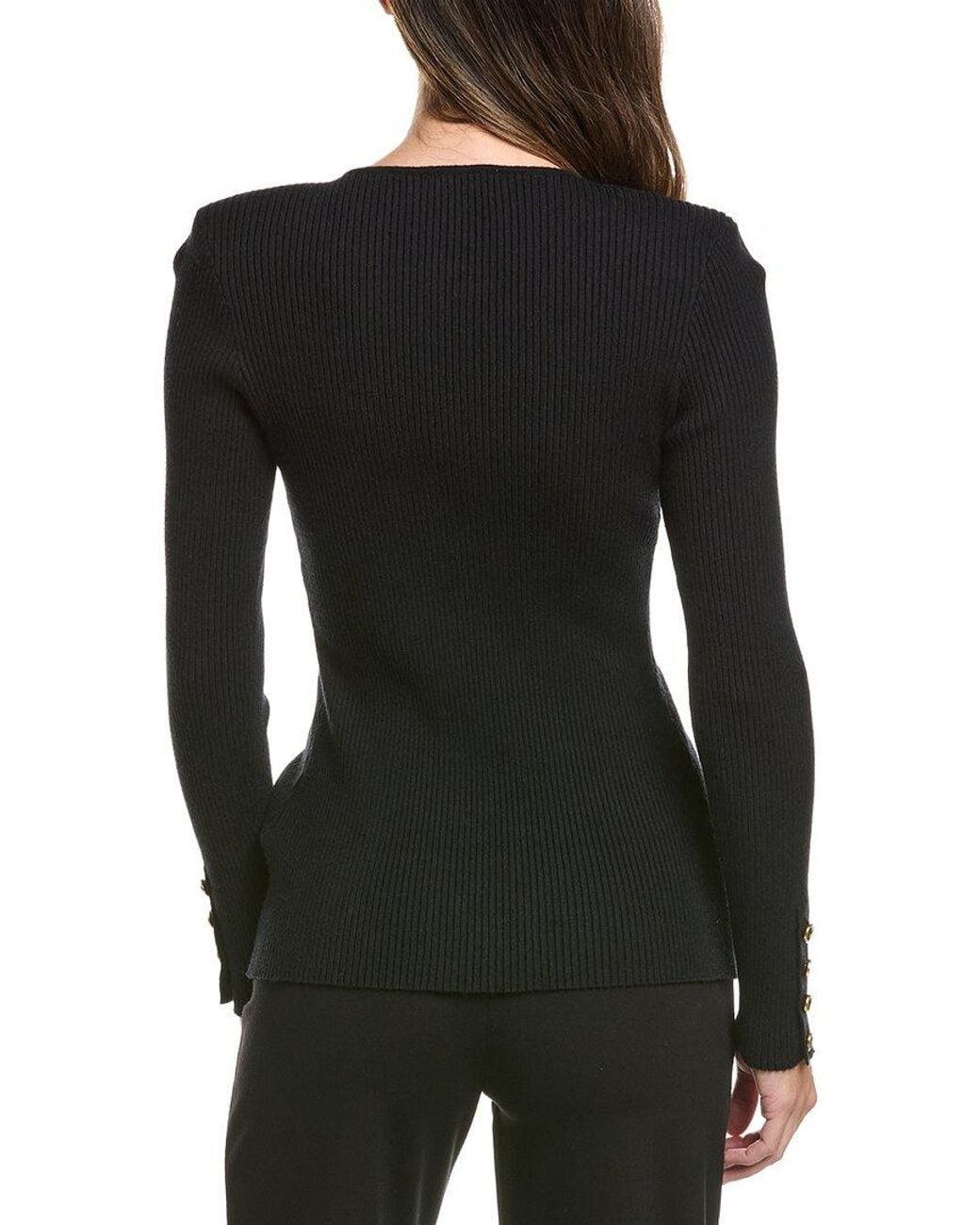 Generation Love Black Cherish Rib Cardigan