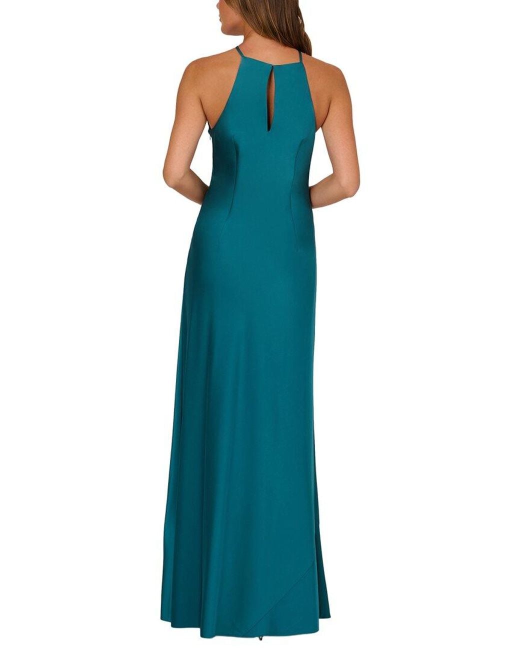 ADRIANNA EVE Blue Solid Maxi Dress
