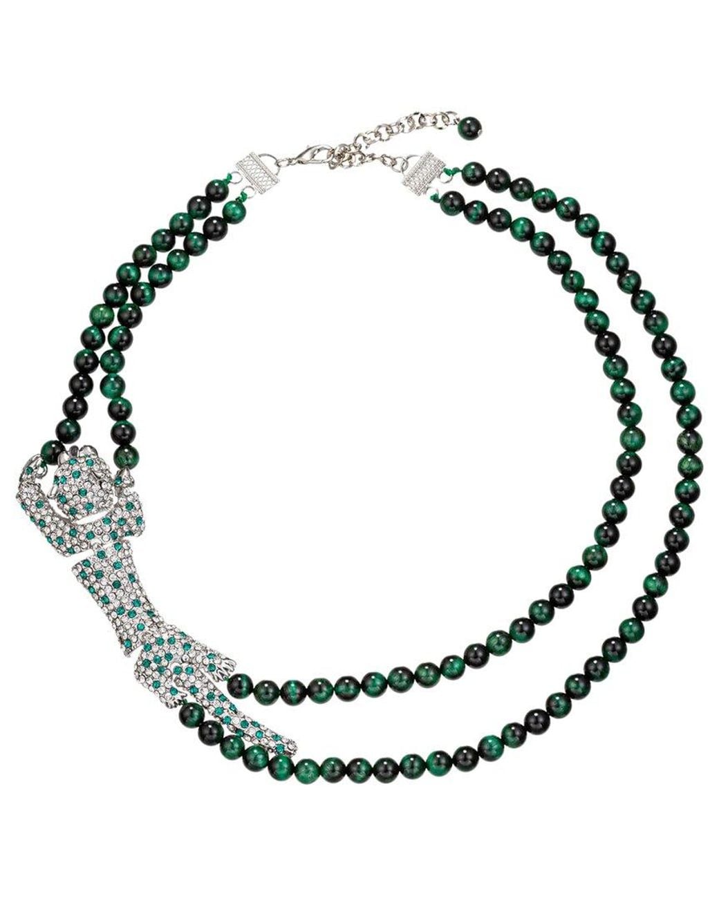 Eye Candy LA Metallic Leopard Necklace