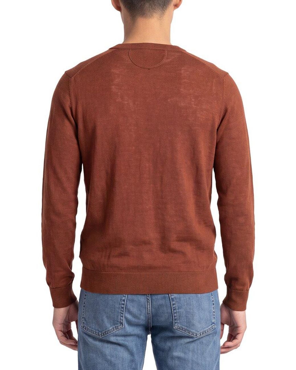Raffi Red Jersey Crewneck Sweater for men