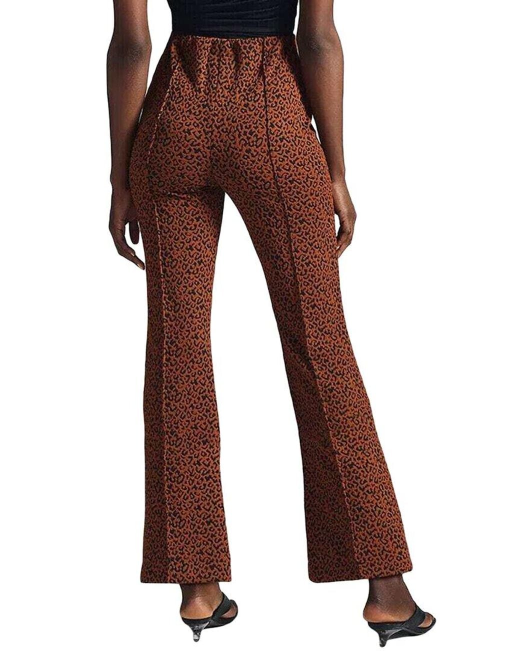Eva Franco Brown Margot Kick-flare Cropped Pant