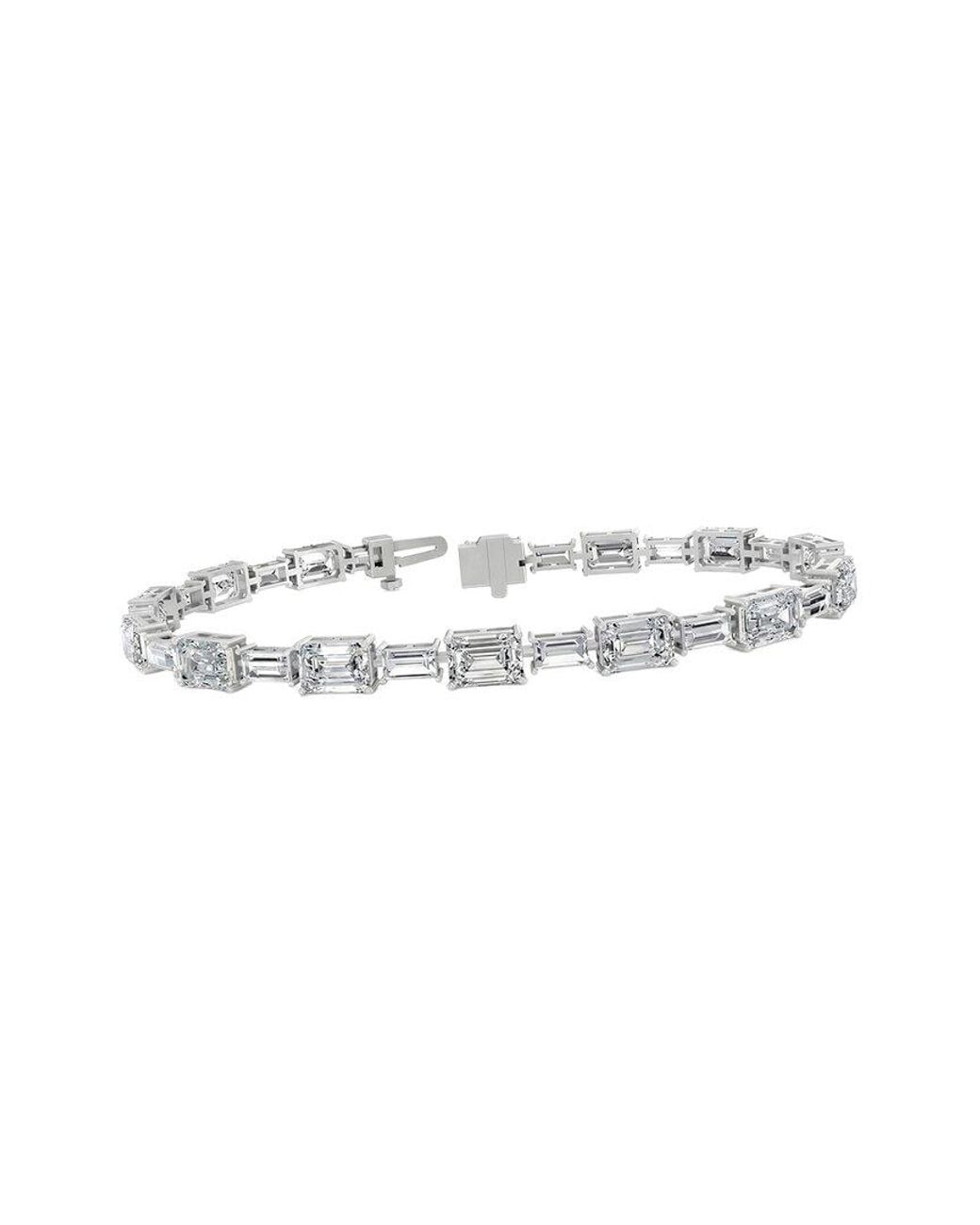 Lab Grown Diamonds White 14K 13.98 Ct. Tw. Lab-Grown Diamond Tennis Bracelet