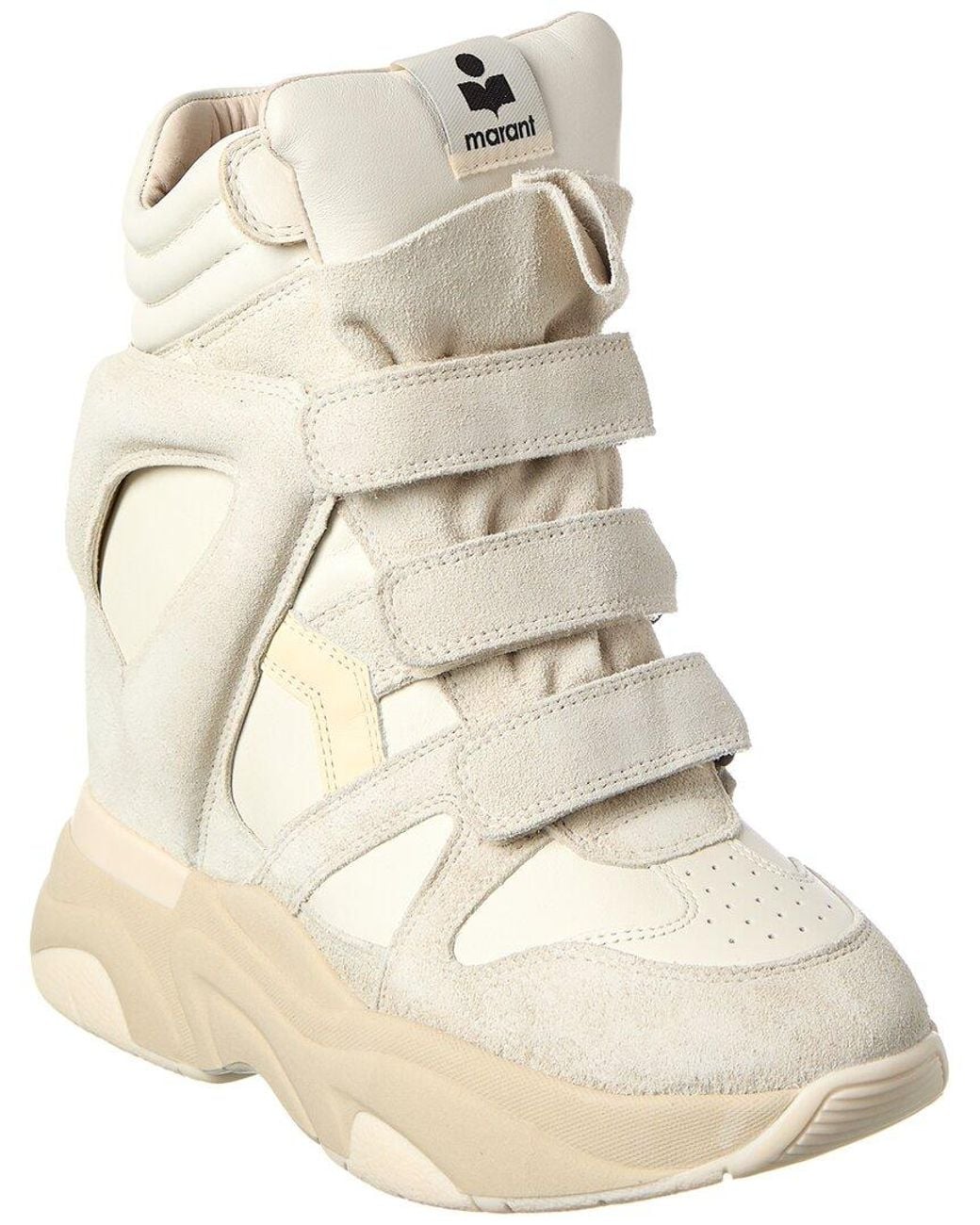 Isabel Marant Natural Balskee Leather & Suede Sneaker