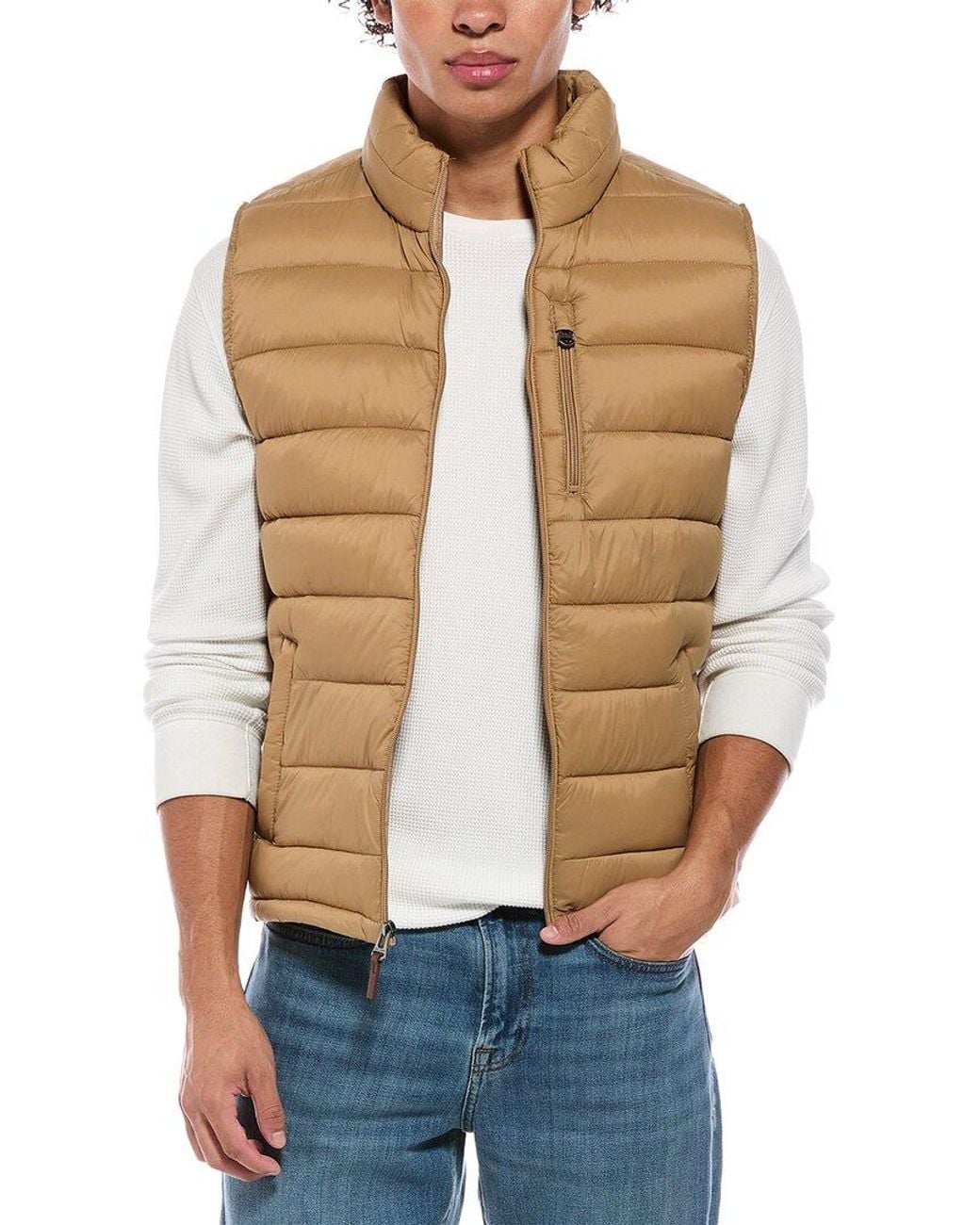 Cole Haan Natural Quilted Vest for men