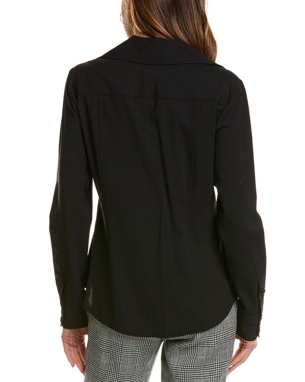 A.L.C. Black Stan Wool-Blend Top