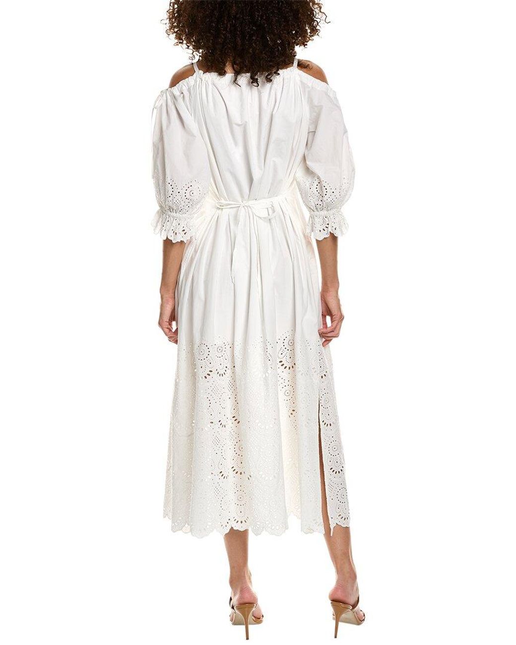 Ulla Johnson White Narcisa Midi Dress