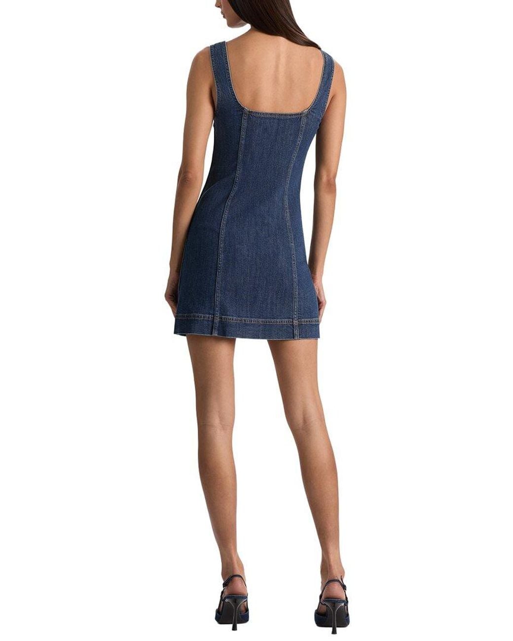 Alice + Olivia Blue Bea Sweetheart Denim Mini Dress