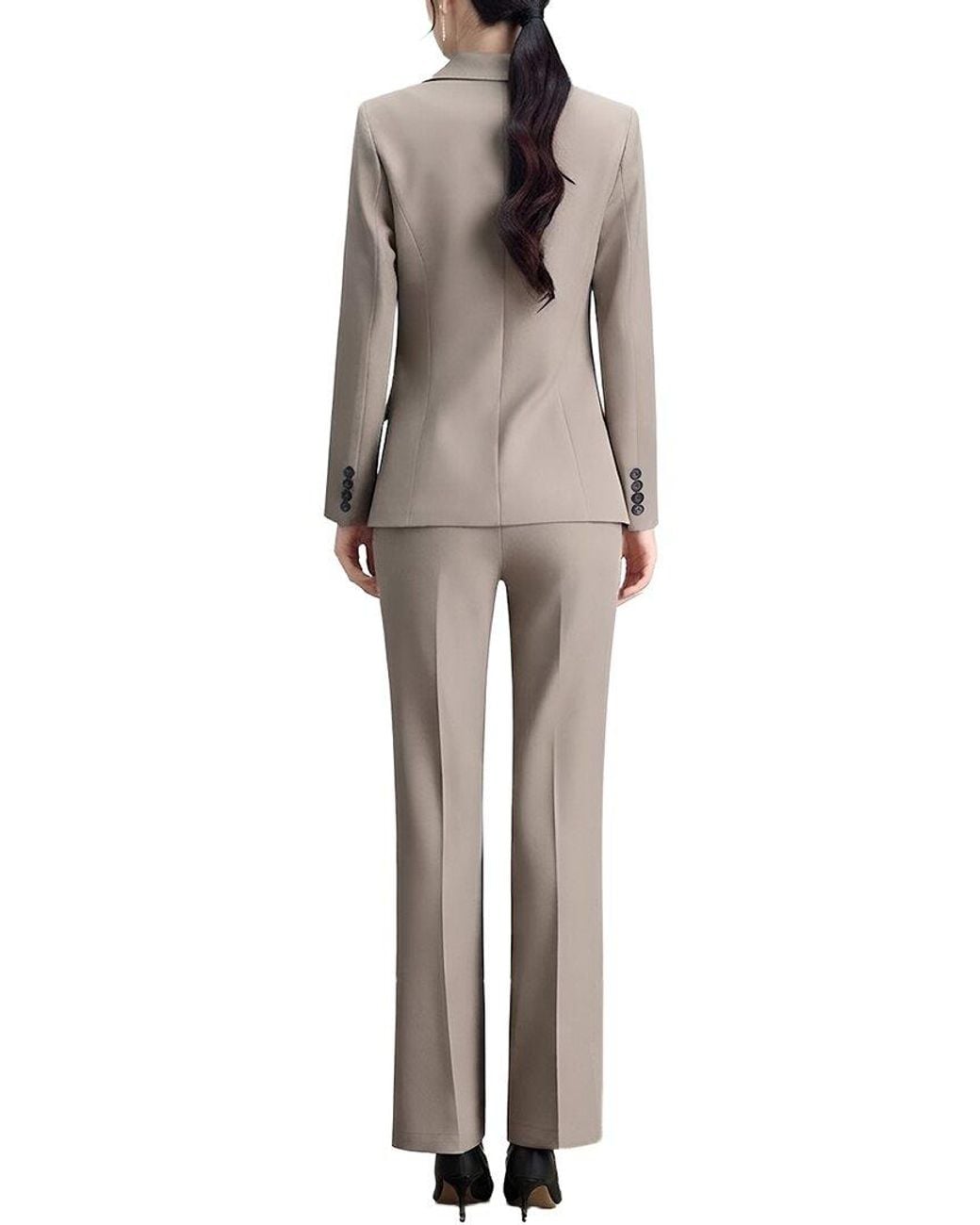 Adelin May White 2Pc Jacket & Pant Set